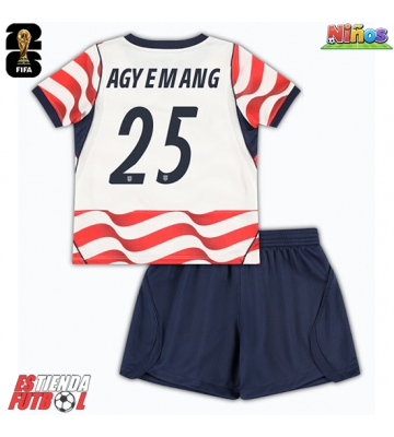 Estados Unidos Patrick Agyemang #25 Primera Equipación Niños Mundial 2026 Manga Corta (+ Pantalones cortos)